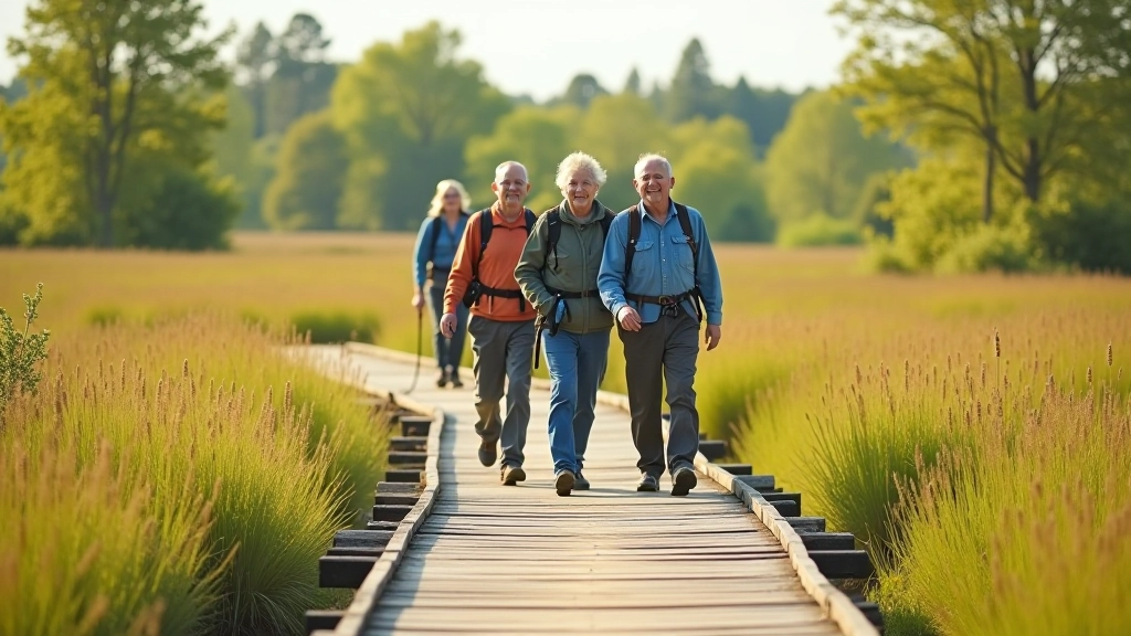 Senioru grupa Ķemeru purva laipās